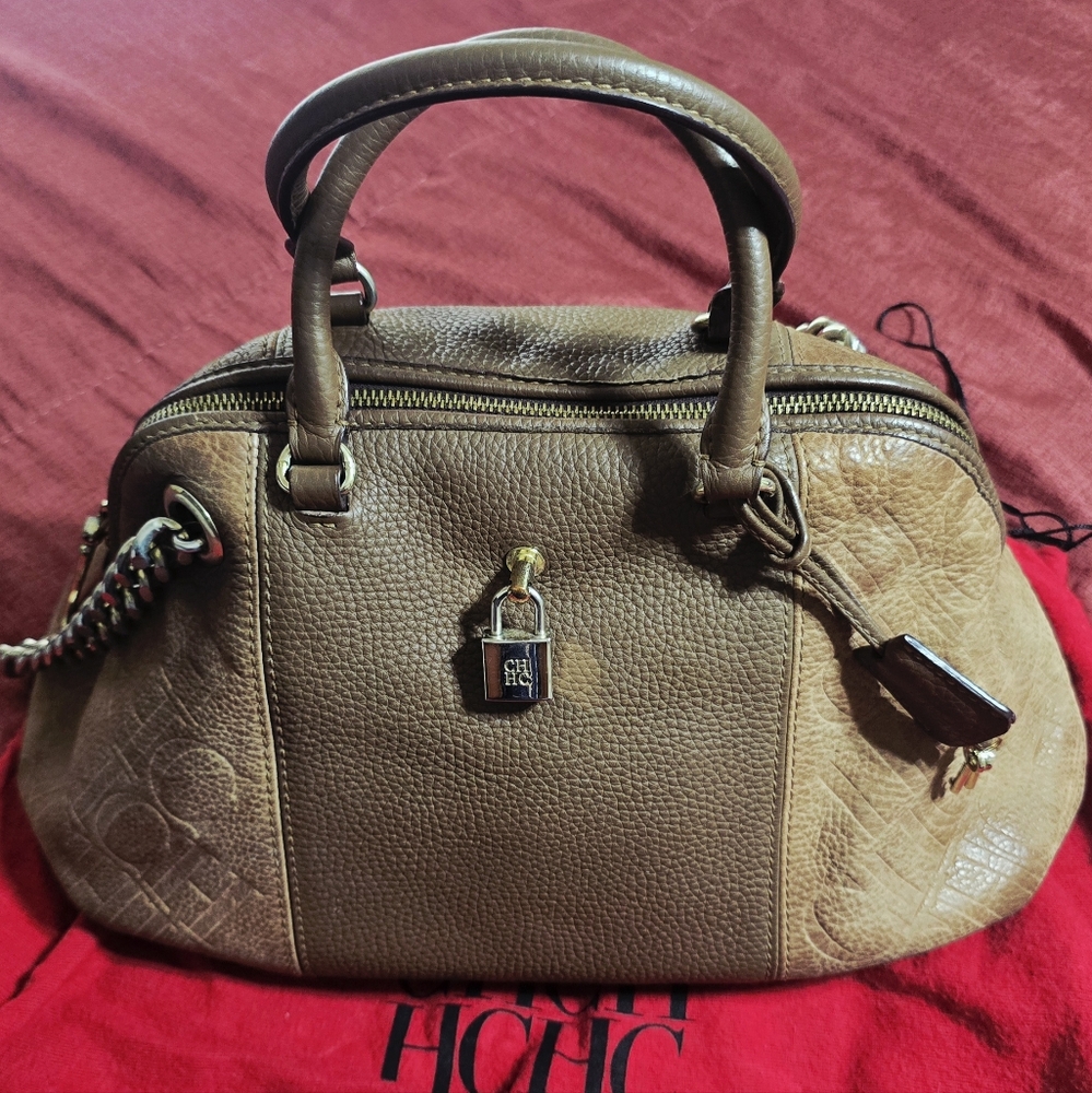 Carolina Herrera Brown Leather Handbag